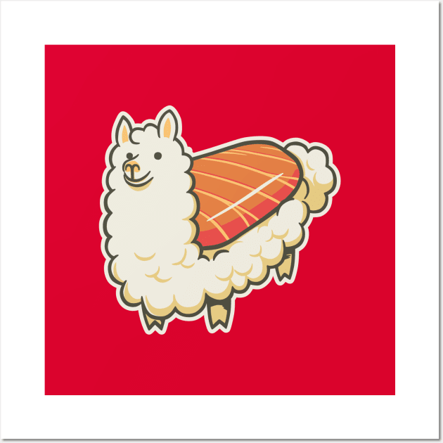 Alpaca Sushi Niguiri II Wall Art by Tobe_Fonseca